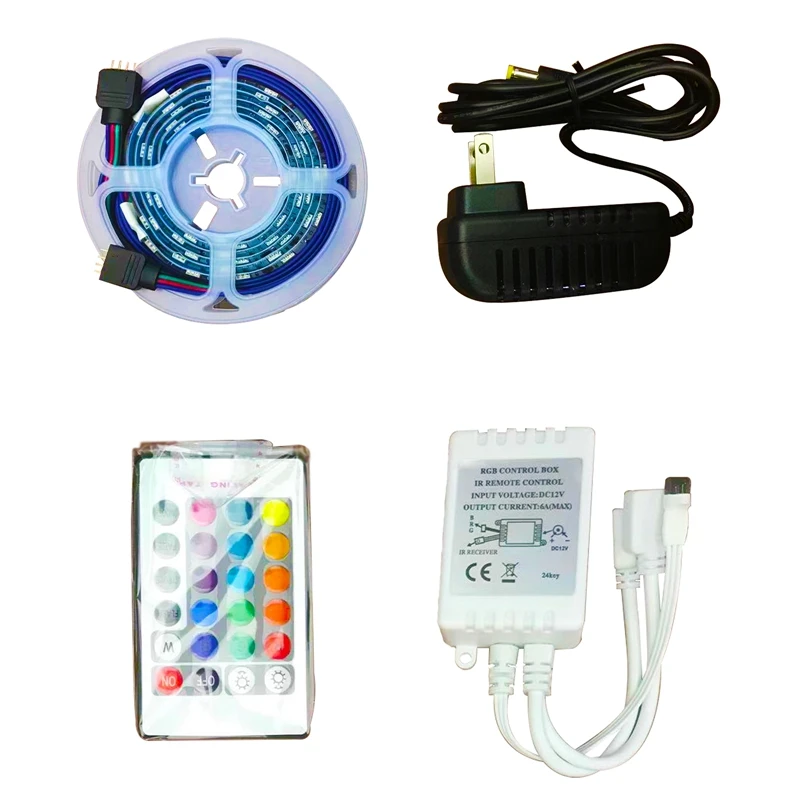 

55 Inch 2 Drawers TV Stands Living Room Furniture TV Unit Bracket with LED Light Shelves TV Cabinet Home Furnishings