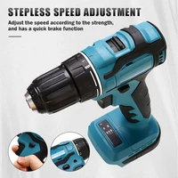 18v 90nm 10mm electric cordless brushless drill rechargable diy power tool hammer drill screwdriver for makita battery