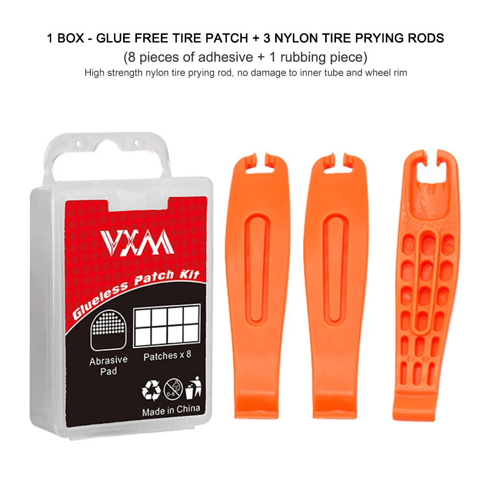 

Bicycle Tire Transparent Glue-Free Tire Repair Patch Mountain Bike Patch Repair Tool Kit Bicycle Fast Tire Glue Free Patch