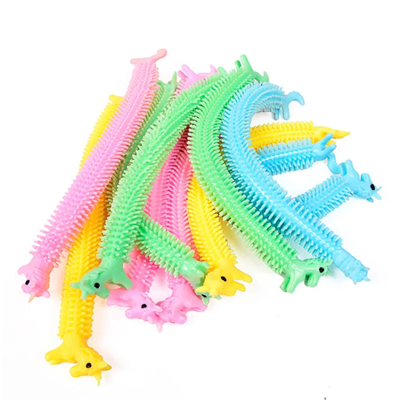 3PCS TPR Unicorn Anti Stress Noodle Anti-stress Stretch String Fidget Toys Antistress For Children Autism Vent Sensory Toys Game