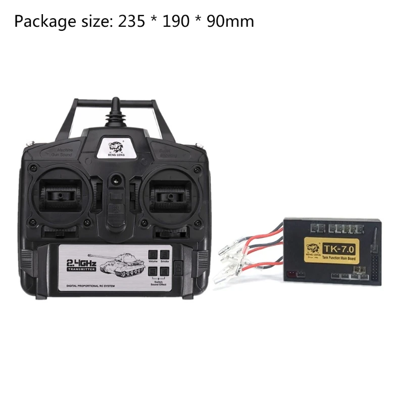 

50LE Model Toy Accessories 7.0 Version RC Tank Main Board Receiver + 2.4GHz Transmitter Kids Toy Accessories Henglong Rc Toy