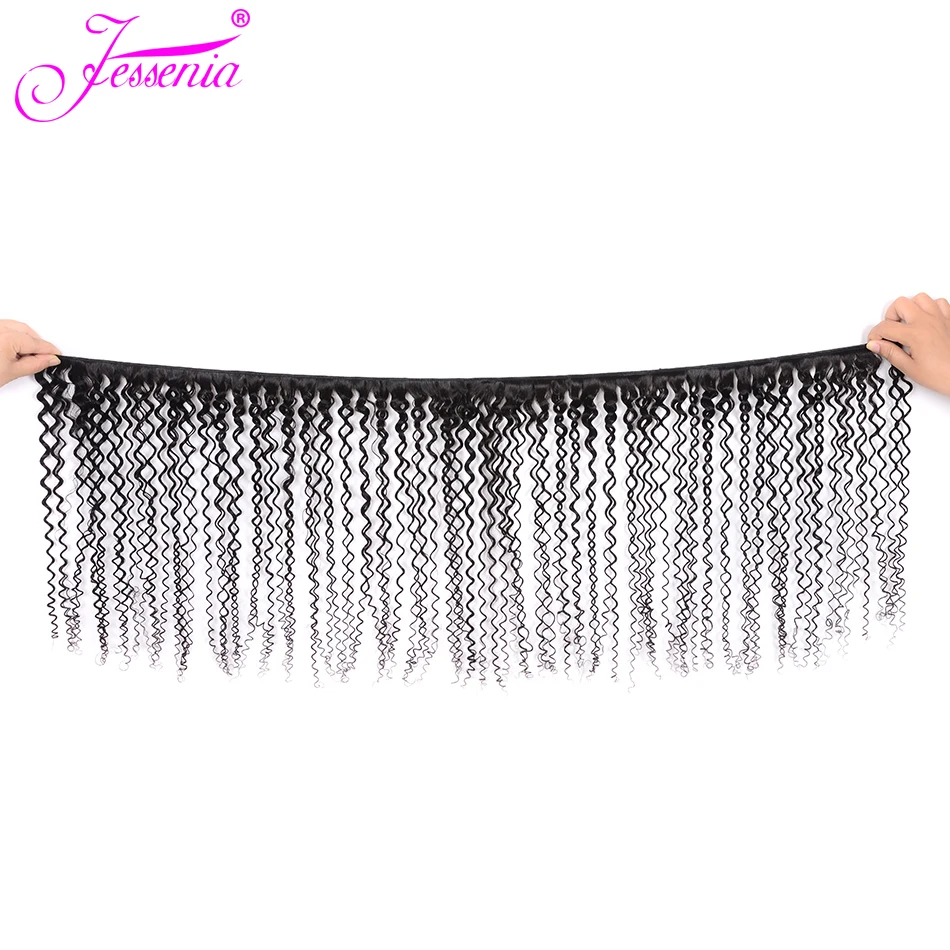 Jessenia человеческие волосы пучки бразильские кудри 100% для наращивания завитые