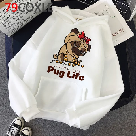Pug Dog French Bulldog Pugs hoodies female  graphic grunge Ulzzang women hoody clothing graphic Ulzzang