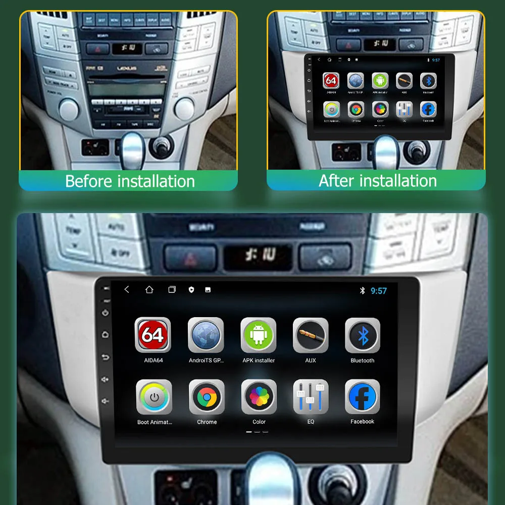 Для Lexus RX300 RX330 RX350 RX400H 2004 2005 2006 2009 Android 10 0 DSP автомобильный Радио навигации