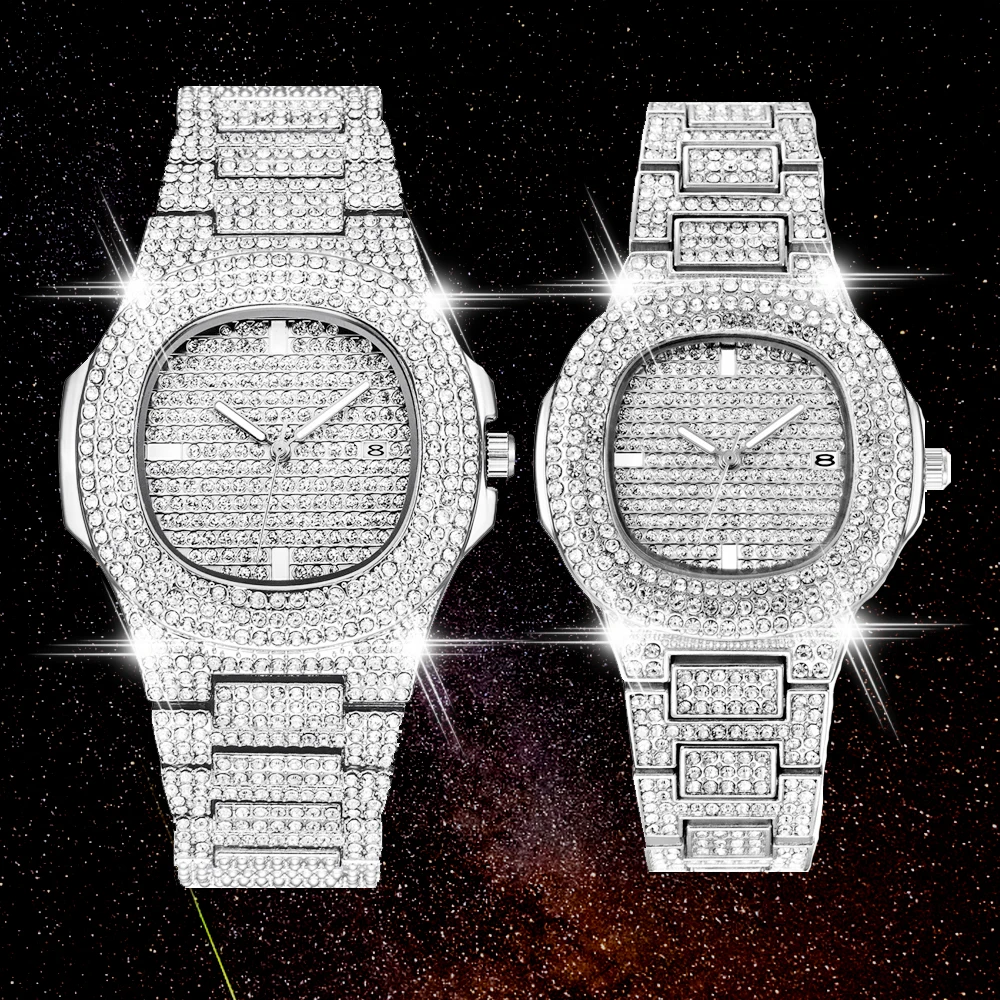 Бесплатная доставка Новинка 2021 года Femme Diamond Мужские часы в стиле хип хоп