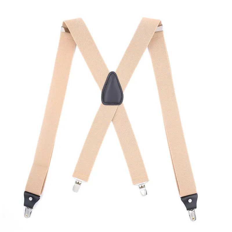 4 зажима Эластичные подтяжки Adijustable X Shape ремень на подтяжках для взрослых Рубашка