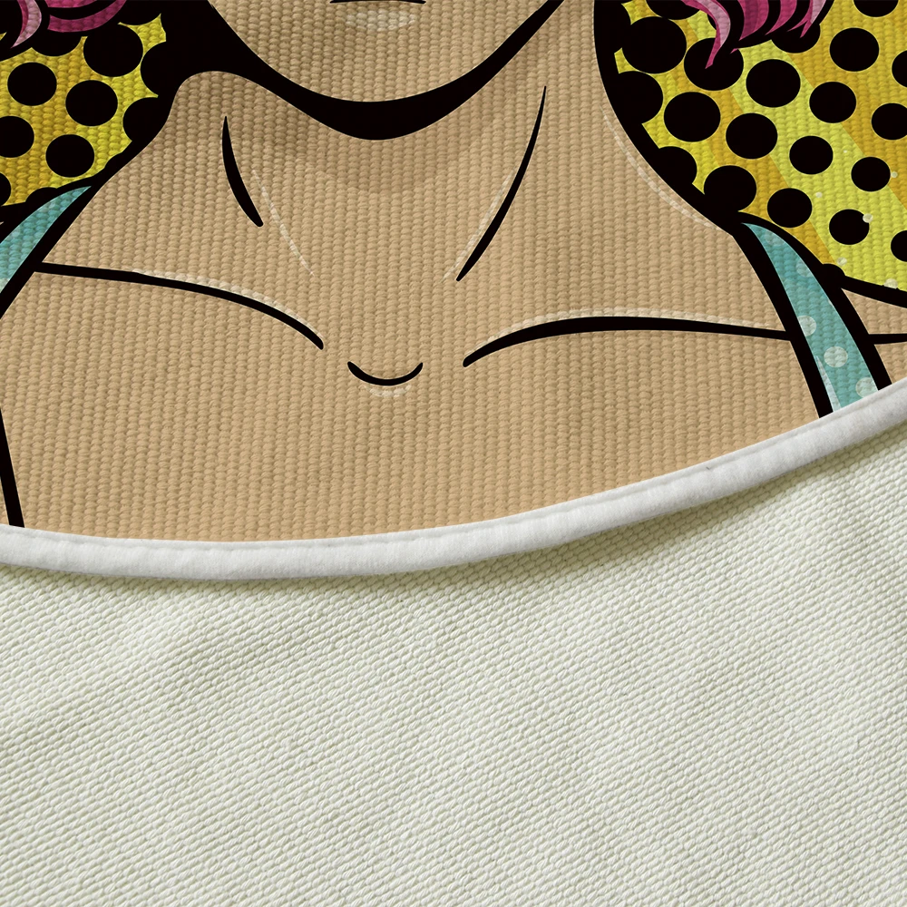 

Silstar Tex Modern Girl Figure Cotton Round Rug Luxury Room Carpet Textile Home Bedside Women Mat Quite Floor Mats Kitchen