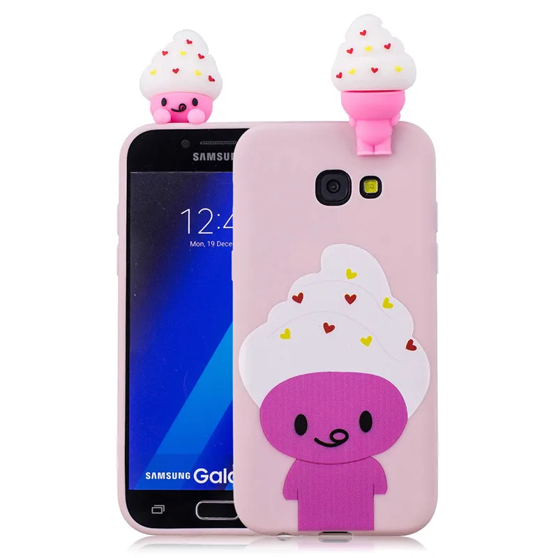 Мягкий Силиконовый ТПУ чехол 3D Etui для Samsung Galaxy J3 J5 J7 2016 A3 A5 A7 2017 милый телефона с