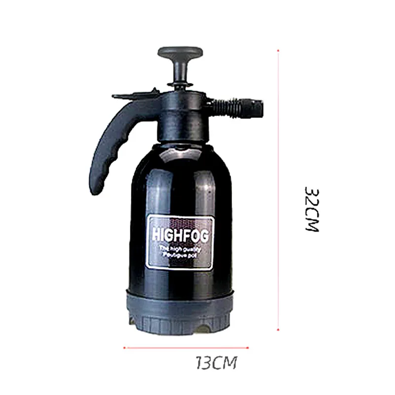 

Four hole 2L black hand trigger spray bottle adjustable copper nozzle head manual air compressor pump spray bottle