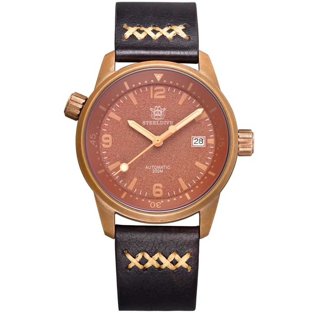 Часы STEELFIVE 1949S Германия CuSn8 бронзовые механические часы Япония Move men t NH35