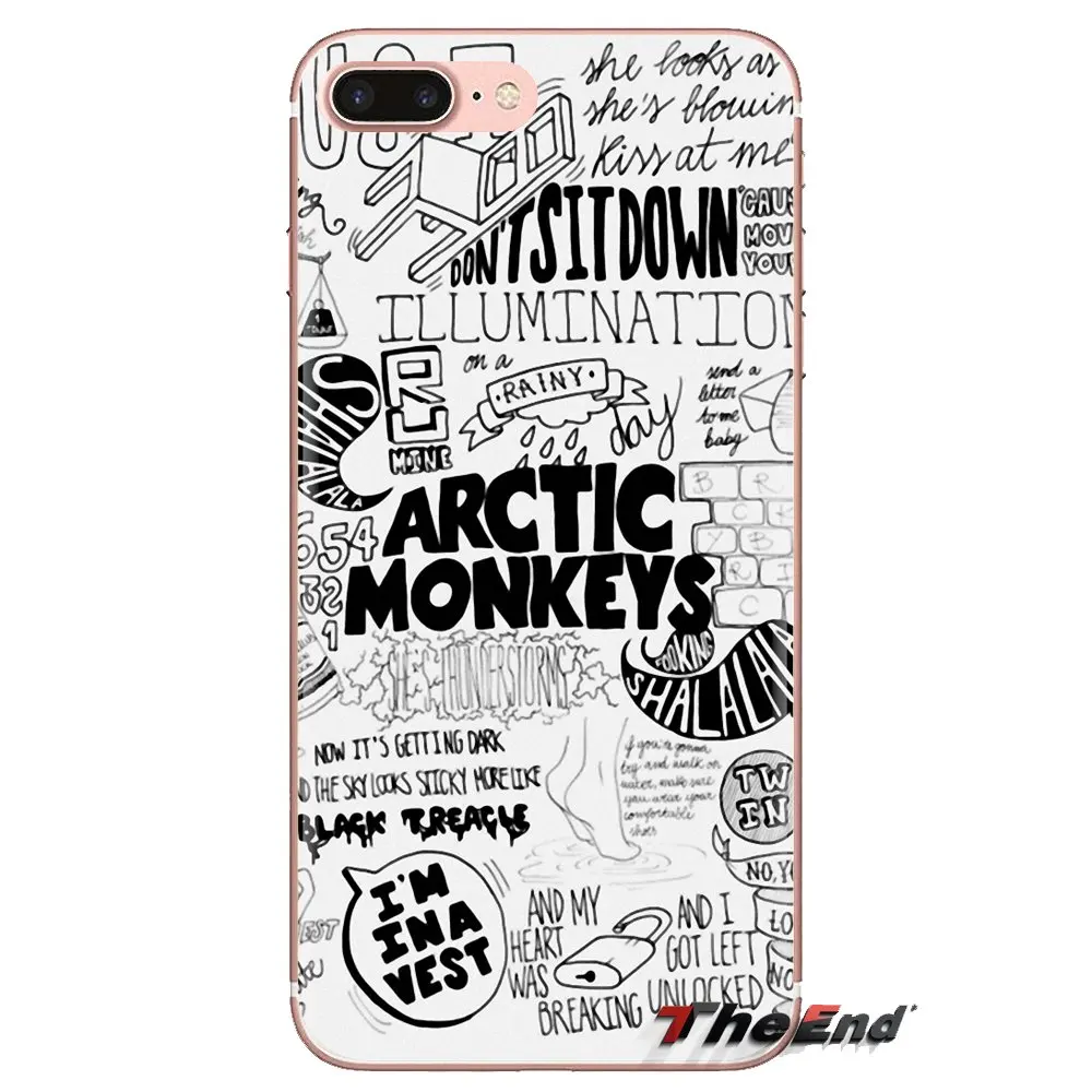 Прозрачные мягкие чехлы для iPod Touch Apple iPhone 4 4s 5 5S SE 5C 6 6S 7 8 X XR XS Plus MAX arctic monkeys logo |