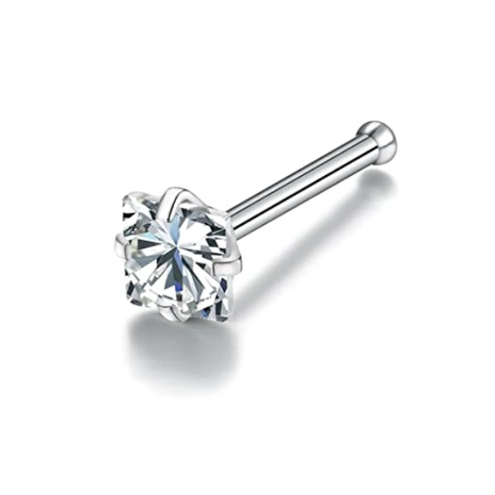 Кольца для пирсинга носа 20 Калибр шпильки бриллиантовые серьги ювелирные