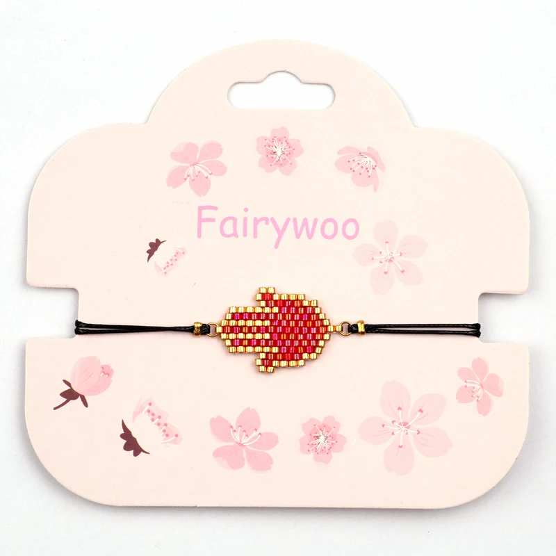 FAIRYWOO браслет с рисунком Красная Удача богемный Браслет Миюки ювелирные изделия