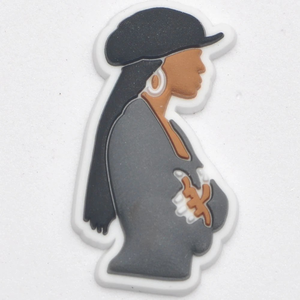 1PCS PVC Croc Shoe Charms Black Girl Magic Shoe Button Accessories Buckle Decorations Charm for Girl Gift Black Lives Matter