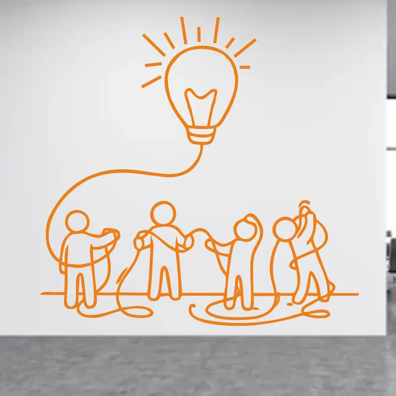 Работа в команде офисная наклейка для стены Стекло Декор Плакаты компания дома