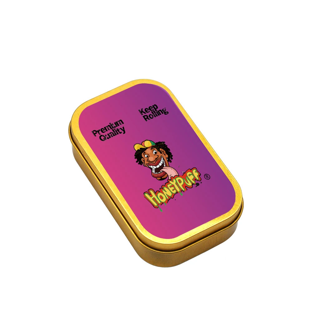 Премиум Золотой металлический ящик для табака хранение банка сухих трав