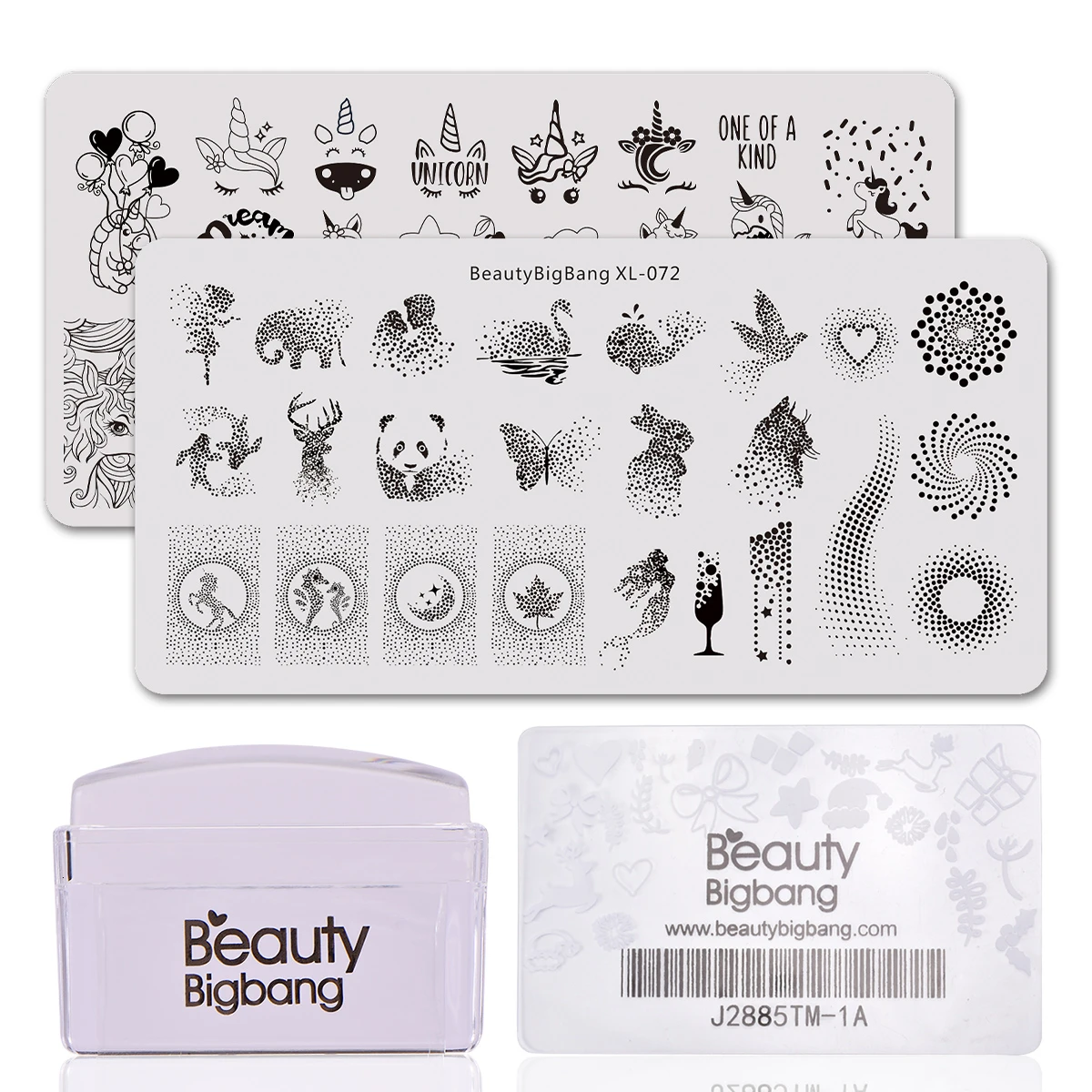 Набор из 4 предметов с рисунками животных и единорогов штампованные пластины для