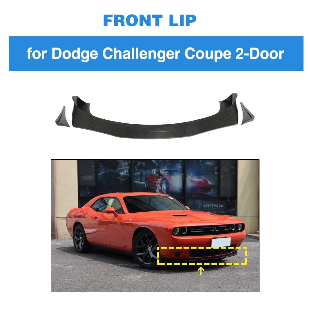 

Front Bumper Lip Splitters For GT TA Dodge Challenger 2015 - 2018 Front Bumper Lip Carbon Fiber