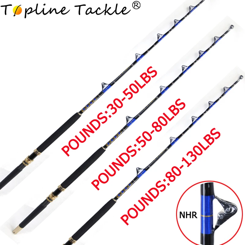 Winter Fishing Rod Guide 130LBS Carbon Boat Fishing Goods Double Roller Guides Trolling Fishing Rod Sea Fishing Big Game Rod enlarge