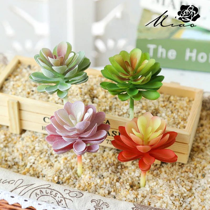 Искусственные суккуленты ПВХ Мини Трава искусственные растения пейзаж