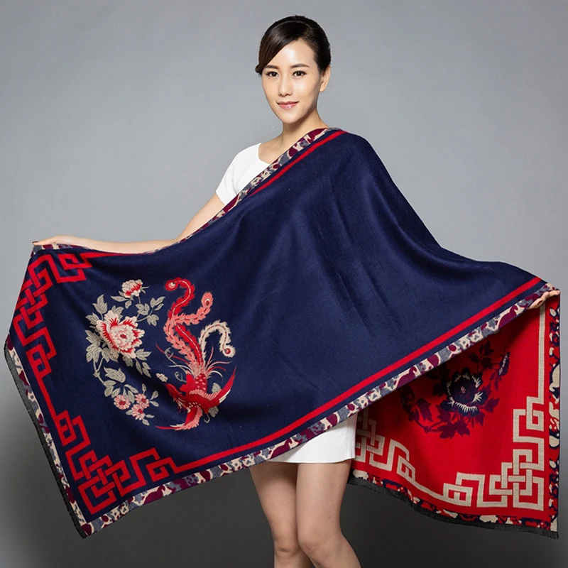 Универсальный теплый шарф-одеяло шаль новый зимний кашемировый шарф