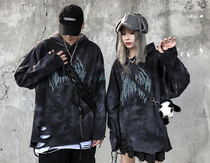 Aelfric Eden хип-хоп рваные мужские толстовки с капюшоном Harajuku Повседневный хлопковый Мужской пуловер модная уличная одежда толстовки