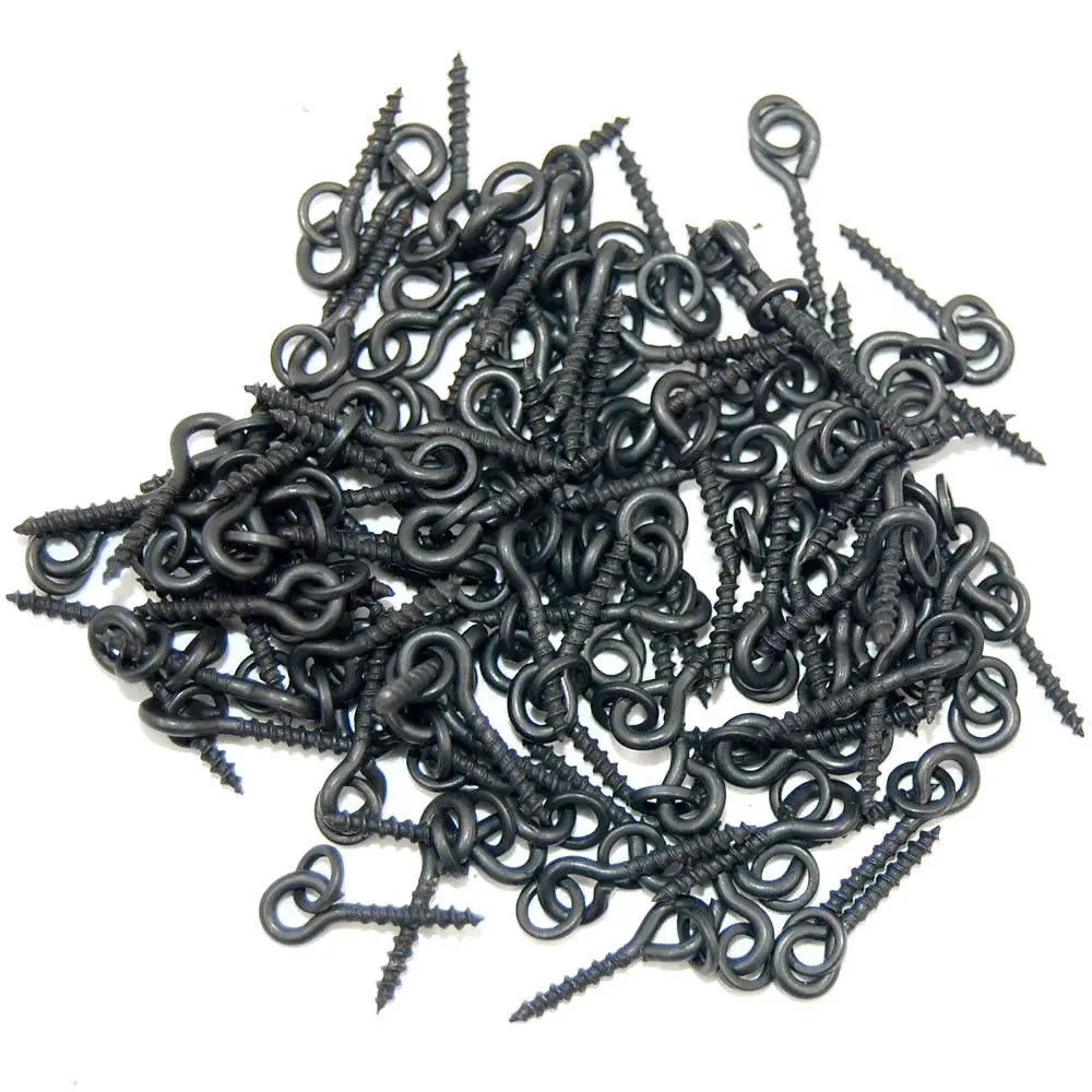50pcs/lot 13mm Screw Peg With Solid Ring Carp Fishing Accessories Stainless Steel Matte Black Boilie | Спорт и развлечения