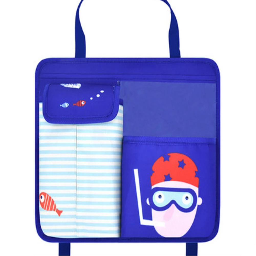 

Car seat back storage bag rear row seat back storage bag rear seat tissue hanging bag cartoon children