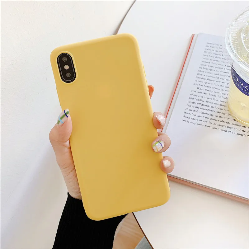 Роскошные мягкие матовые цветные чехлы для iPhone 11 7plus 8 6 6s X XS max XR 5 фотоэлементов