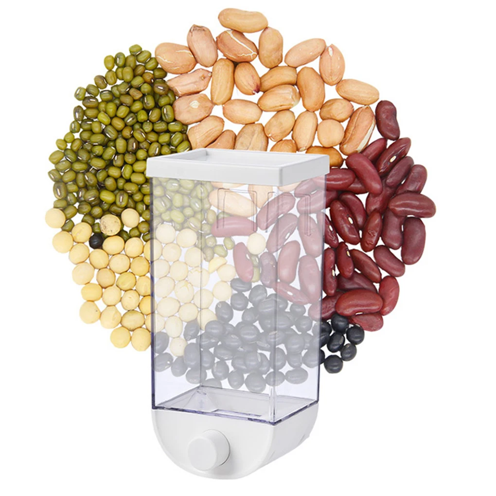 

Wall Mounted Cereal Dispenser Hanging Sealed Grain Container Home Kitchen Storage Tool