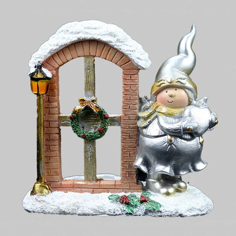 Рождественская кукла украшение для елки искусственная смола настольные