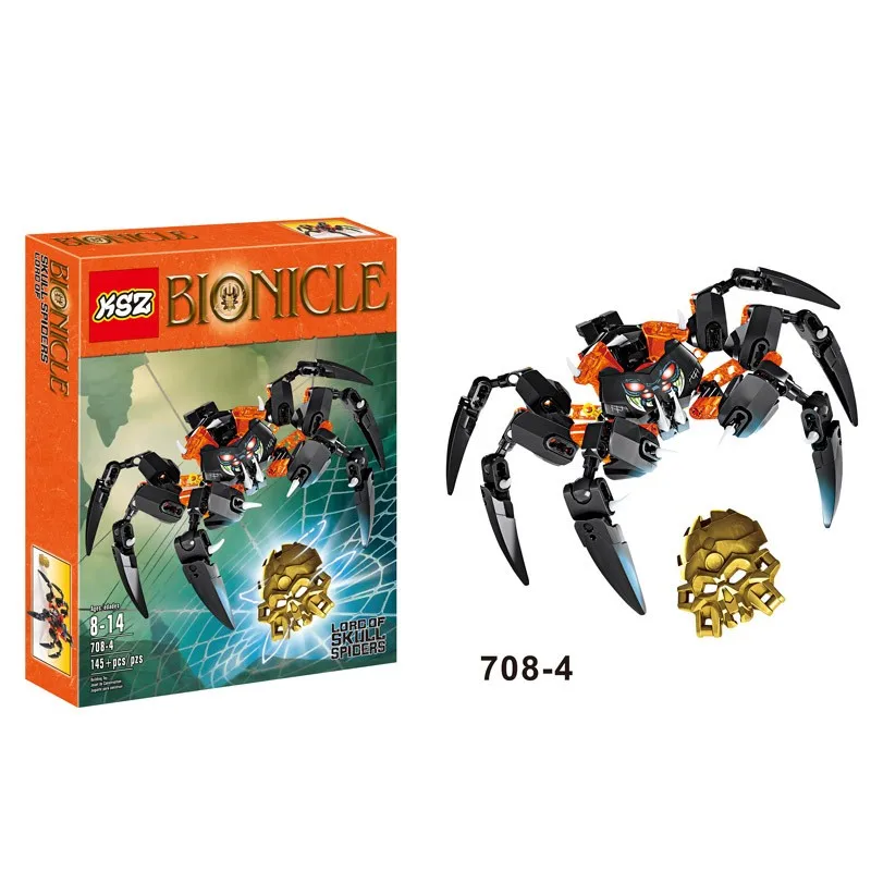 Bioniclemask XSX 708 4 70790 г. Властелин черепа пауки Bionicle строительные блоки совместимые с