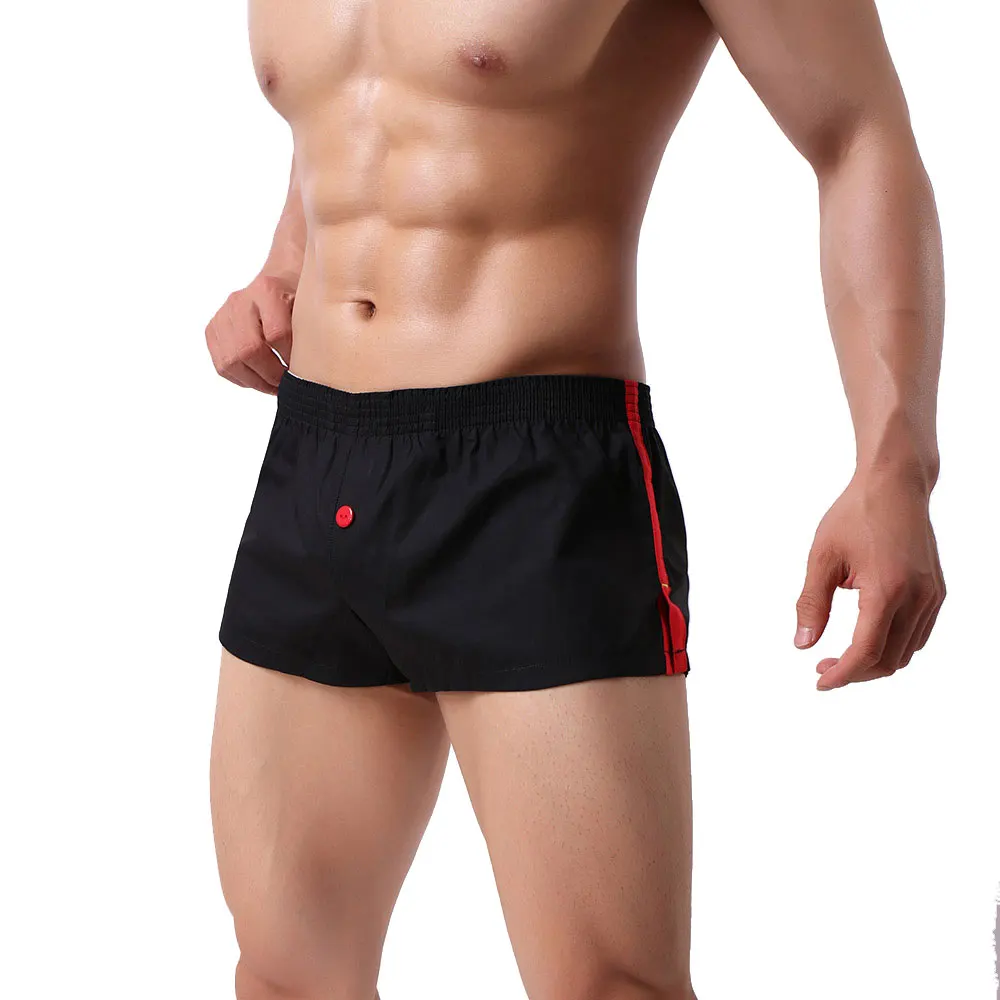 Трусы боксеры мужские с низкой посадкой хлопковые дышащие модные штаны для дома