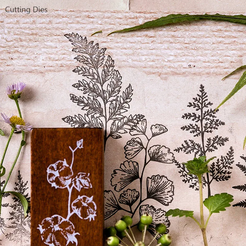 2019 винтажные деревянные резиновые штампы серии джунглей для канцелярских