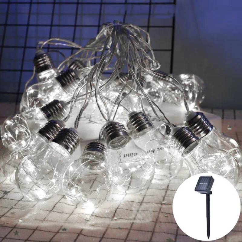 

Solar Led Bulb Chain Balloon G45 Led String Fairy Light White Warm White Colorful Led Ball Wedding Courtyard Decoration