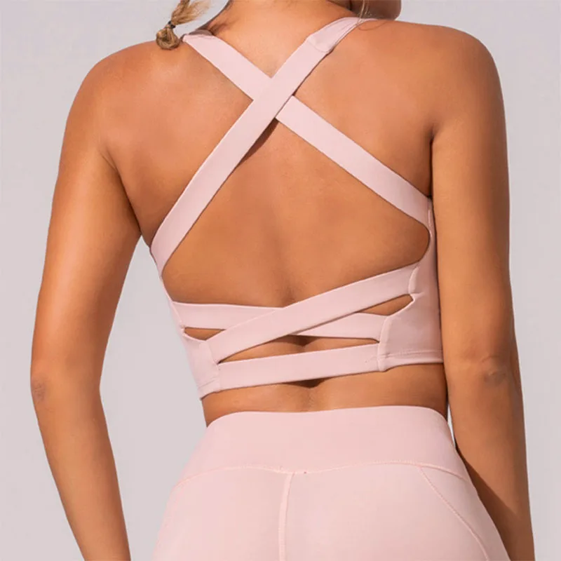 

New Sports Bra Women Push Up Top Bodysuit Sleeveless Summer Underwear Fitness Yoga Crop Top Bra Athletic Vest Gym Wear Feminine
