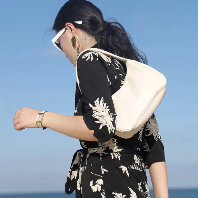 

Fashion Handle Bag Women Retro Handbag PU Leather Shoulder Totes Underarm Vintage Handle Bag Female Subaxillary Bags Clutch