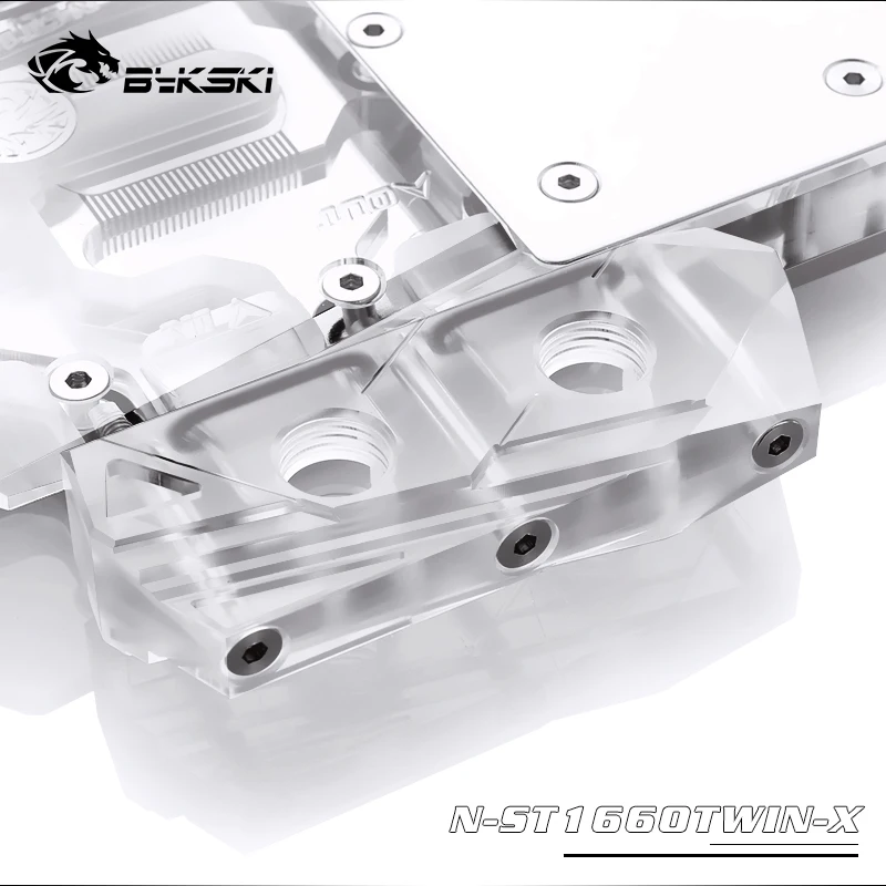 

Bykski Gpu Water Cooling Block use for ZOTAC GTX1660 twin FAN / Full Cover Copper Radiator Block/ 12V RGB Light/ 5V A-RGB Light