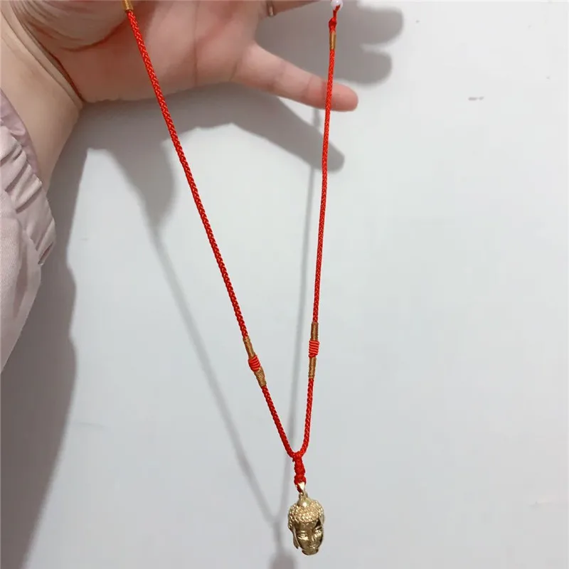 Ожерелье с подвеской Золотого Будды для женщин и мужчин эксклюзивное ожерелье