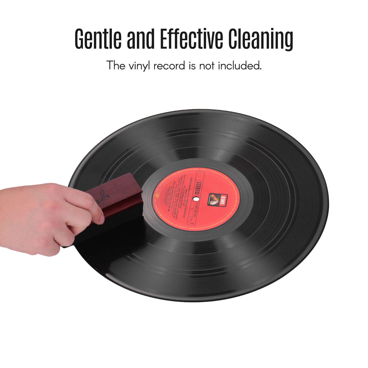 

Soft Velvet Record Cleaner Cleaning Brush with Wooden Handle for Vinyl Records Cleaning Supplies