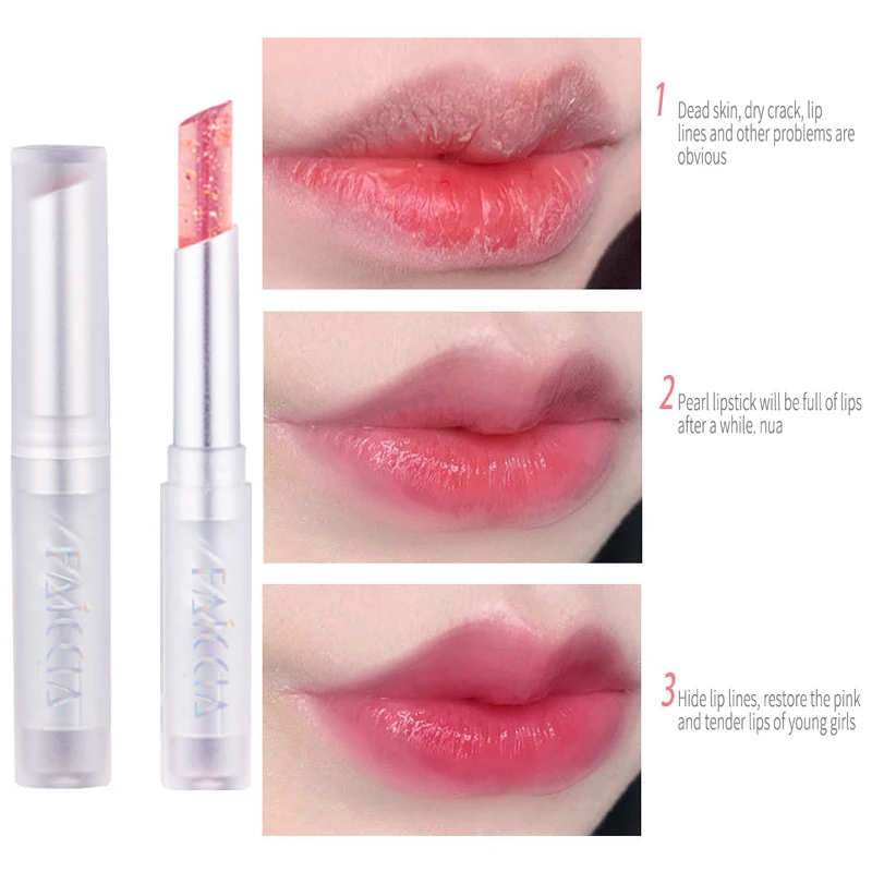 

NEW Lip Balm Color Changing Moisturizing Gold Foil Lip Gloss Natural Long Lasting Lip Stick Moisture Balm Pearlescent Care Oil