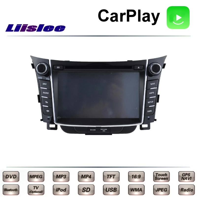 LiisLee для Hyundai i30 Elantra GT GD 2011 ~ 2018 Автомобильный мультимедийный ТВ DVD GPS Радио Carplay