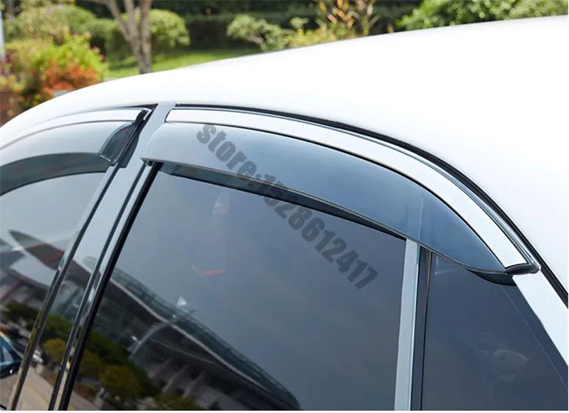 

for Kia Forte 2009-2016 Window Visor Vent Shade Rain Sun Guard Deflector Awnings Shelters Covers Car Styling