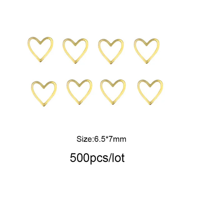 

3D Nail Art Charms Moon Star Metallic Nails Sequins Cross Sun Hollow Slice Press On Tips Rhinestones Acrylic Manicure Supply