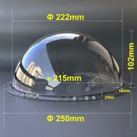 9 8 inch indoor outdoor acrylic clear dome cover pre drilled hole round transparent lens cap surveillance cctv camera housing