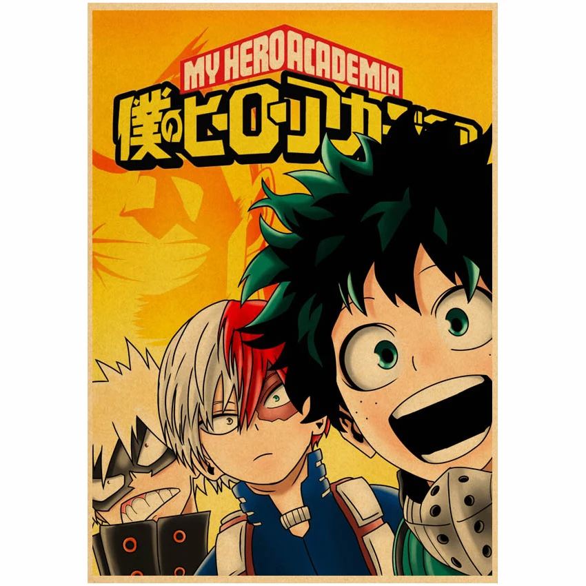 Постеры из японского аниме Моя геройская Академия милые Мультяшные настенные