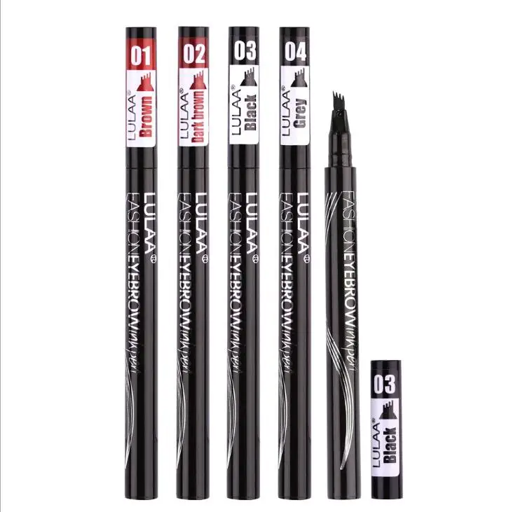 Полный Профессиональный макияж карандаш для бровей тинт четыре цвета Кисть