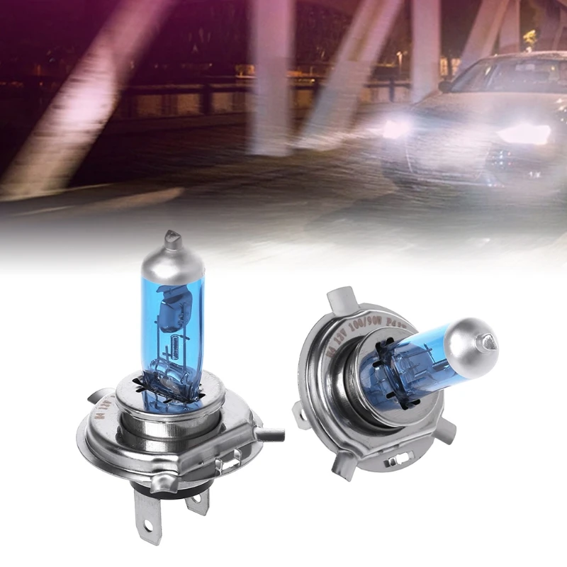 2x Super H4 100W 9003 HB2 Биксеноновая HID 6000K белая лампа для фар ближнего и дальнего света |