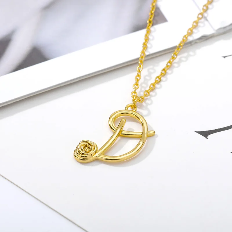 

A-Z Alphabet Letter Pendant Necklaces 2020 Jewelry For Women Stainless Steel Necklace Glamour Jewelry Gifts For The New Year