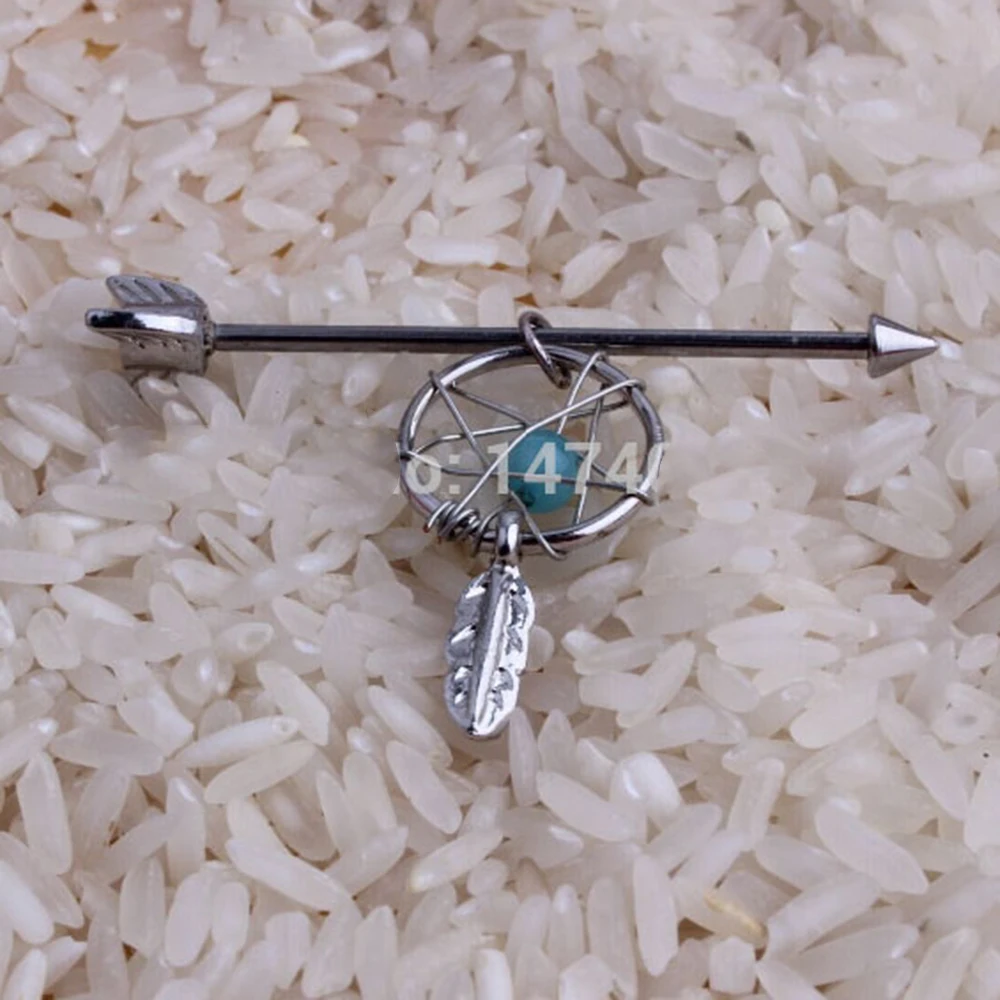 Промышленный Пирсинг из нержавеющей стали 316L серьги Ловцы снов пирсинг штанги